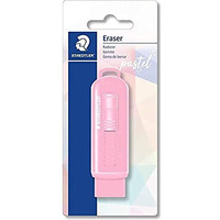 Staedtler 525 Ps Pvc-Free Eraser With Sliding Plastic Sleeve In Blistercard Containing 1 Eraser In Any Of 4 Assorted Pastel Colours