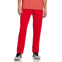 Reebok Men's Mid Rise Slim Pants (Hk9558_Red_L)