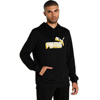 Puma Men's Cotton Hooded Neck Sweatshirt (67622701_Black_L)
