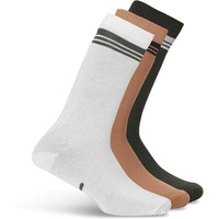 Puma Unisex-Adult Cat Crew Socks 3P, Camel/White/Forest Night, 39/42 (94053901)