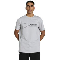 Puma Men's Cotton Printed Regular Fit T-Shirt (627349_Team Silver, Medium
