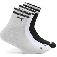 Puma Unisex-Adult Cotton Ankle Length Socks 3P, White-Black-Medium Gray Heather, 39/42 (68666601)