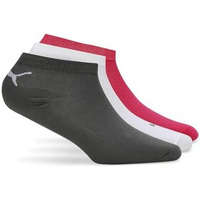 Puma Cotton Unisex-Adult Sneaker 3P Unisex Ankle Length Socks, Black-Red-Grey Dawn, 39/42 (68829801)