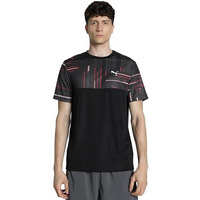 Puma Men's Letter Print Regular Fit T-Shirt (527896_Black