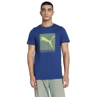 Puma Cotton Men's Classic Fit T-Shirt (687092_Elektro Blue, Large