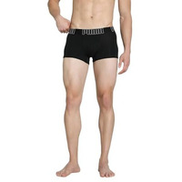 Puma Men's Cotton Classic Soild Trunks (Pack Of 1) (688659_Black-White