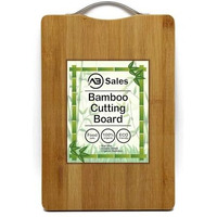 Ab Sales Cutting Board For Kitchen With An Aluminium Handle - Heavy Duty Stain Resistant Non Slip Chopping Board - Durable Smooth, 32X22X1.8 Cm