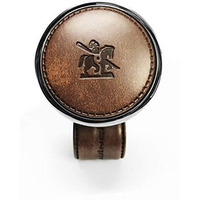 Universal Steering Wheel Spinner Knob | Auxiliary | Booster | Aid | Control | Handle | Car Steering Wheel Strengthener | Auto Spinner Knob Leather Brown Color By Gh Generic Hub (Brown)