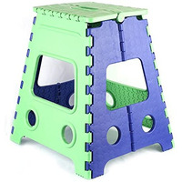 Gocart With G Logo 18 Inches Super Strong Folding Step Stool For Adults And Kids, Kitchen Stepping Stools, Garden Step Stool Kitchen Stool (Green)