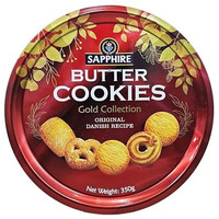 Sapphire Butter Cookies Gold Collection | Danish Butter Cookies | Cookies Gift Pack | Gifts Hamper For Friends And Family - 350G