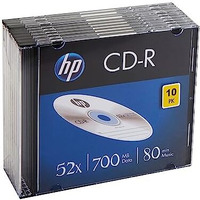 Hp Cd-R 700Mb Premium Recordable Compact Disc Slimcase 52X Speed (Pack Of 10)