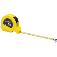 Stanley Stht36125-812 3 Meter Plastic Short Measuring Tape For Home, Diy, Professional & Industrial Use, Yellow & Black