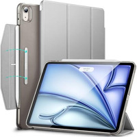 Esr For Ipad Air 11 Inch Case M3/M2 (2025/2024), Ipad Air 7Th/6Th/5Th/4Th Generation Cover Case 2022/2020, Smart Trifold Stand With Clasp, Support Pencil Pro/Usb-C Charging, Ascend Series, Grey