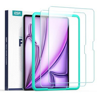 Esr 2 Pack Screen Protector For Ipad Air 13 Inch M3/M2 (7Th/6Th Generation, 2025/2024), Ultra-Hard Tempered Glass Film Guard With Alignment Frame, Anti-Scratch, Bubble Free, Apple Pencil Compatible