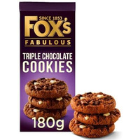 Fox's Biscuit Chunkie Cookies, Triple Chocolate, 180 Gram