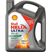 Shell Helix Ultra 5W-40 Api Sn Fully Synthetic Engine Oil For Petrol, Diesel, Cng/Lpg Cars (4 L)
