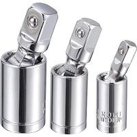 Tcco Enterprise Impact Universal Joint Socket Sets 1/4 Inch, 3/8 Inch, 1/2 Inch Swivel Extension Drive U-Joints For Socket Adapter, Bar Extension, 360 Degree Rotation Impact Wrench Accessories(Silver)