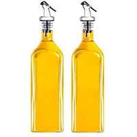 Crystalware Glass Oil Dispenser, 1000Milliliters, Pack Of 2, Clear - 1 L