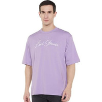 Levi's Men's Letter Print Loose Fit T-Shirt (A7900-0035_Purple