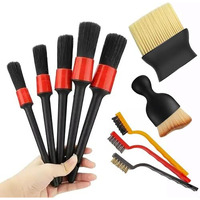 Car Auto Detailing Brush Set,Car Interior Cleaning Kit,Including 5Pcs Car Detailing Brushes, 3Pcs Wire Brush And 2Pcs Different Soft Bristle Dusting Brush For Car Interior(10Pcs)