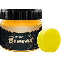 Ultrina Wood Polish Beeswax With Sponge | Furniture Polish Wax | Organic Wood Polish Wax | Beewax Wood Polish | Beeswax Wood Polish|Non Toxic Wood Polish For Furniture, Wood, Cabinet, Wardrobe For Restoring Back Wood Shine Polish (1 Pcs)