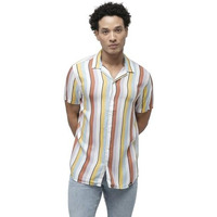 Jack & Jones Men Striped Viscose Slim Fit Multicolor Shirt