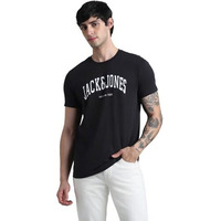 Jack & Jones Mens Black Slim Fit T-Shirt