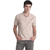 Jack & Jones Mens Beige Slim Fit Polo