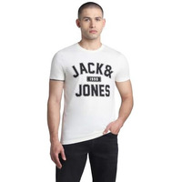 Jack & Jones Mens White Slim Fit T-Shirt
