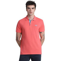 Jack & Jones Mens Pink Slim Fit Polo