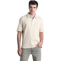 Jack & Jones Mens Beige Over Sized Polo