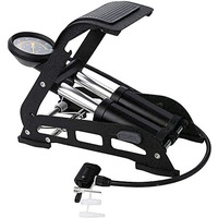 Lugist Foot Pump Air Inflator 160 Psi Double Cylinder Portable Foot Pump Air Tyre Inflator For Car Bike And Cycle (Black)