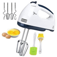 Jm Seller 180 W 2021 Edition Electric Beater High Speed Hand Mixer Egg Beater For Cake Making And Whipping Cream With 7 Speed Control (White) With Free Spatula And Oil Brush