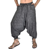 Whitewhale Men & Women's Regular Fit Harem Pant (India-1902_Orange_Free Size), Mid Rise