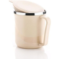 Xmart India Insulated Stainless Steel Coffee Mug With Lid  300Ml Double Wall Tea & Milk Mug For Home, Office, Restaurant  Stylish, Leakproof, Drinkware Gift (1 Pc, Ivory)