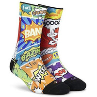Dynamocks Comic Crash Men & Women Crew Length Socks (Large(8-10))