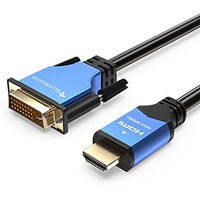 Bluerigger Hdmi To Dvi Cable (3Ft, High-Speed, Bi-Directional Adapter Male To Male, Dvi-D 24+1, 1080P, Aluminum Shell) - Compatible With Raspberry Pi, Roku, Xbox One, Ps5/Ps4, Graphics Card