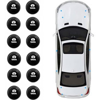 Dazzliq 12 Pcs Rubber Door Shock Absorber Protection Stickers, Car Protector For Nexon, Punch, Harrier, Indigo, Safari, Altroz, Tiago, Tigor Accessories