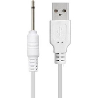 Dazzliq Usb To Dc 2.5Mm Power Cable 1 Meter Replacement Charging Cable For Toys Beauty Devices Cactus Toy Charger Cable Only Universal Usb Charger Cable Byjus Learn Station Tablet Charger (White)