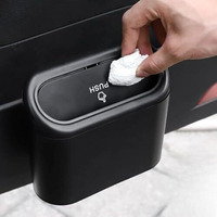 Olafur Car Trash Can With Lid, Mini Vehicle Trash Bin Car Dustbin Garbage Organizer, Automotive Garbage Can Bin Trash Container For Auto Cars, Home, Office.Etc