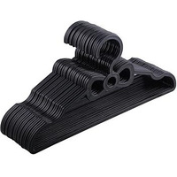 Wewel 20 Pack Premium Clothes Hangers For Hanging Cloths, Elevate Your Wardrobe Organization In Multicolors With Cloth Hanger (Black, 20)
