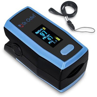 Dr. Odin A330N Pulse Oximeter With Quick Heart Rate And Oxygen Monitoring, Oled Display, Flex Finger Grip, Vibrant Oled (Black & Blue)