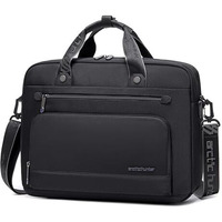 Arctic Hunter Office Laptop Bag For Men Women 15.6-Inch Laptop Messenger Bag Polyester Water-Resistant Laptop Sling Shoulder Bag Briefcase Hand Bag Anti-Theft Shockproof,Black