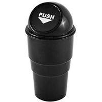 Inkulture Mini Car Trash Bin Can Holder Dustbin - Black (L 17 X W 6.5 Cms)(Plastic, Manual-Lift)