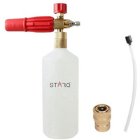 Starq 1 Ltr Professional Snow Foam Lance/Canon With 1/4" Quick Connector Foam Blaster For Pressure Washer (Red)