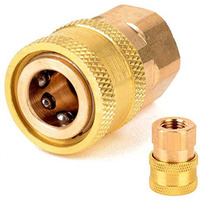 Starq Quick Connector Brass Adapter (Quick Release Coupling) M14 To 1/4 Inch For Foam Lance Bottle And Attachments