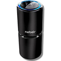 Nebelr Car Air Purifier Ionizer - Premium - Alluminium - 10 Million Negative Ions - Kills 99.9% Viruses - Removes Pm2.5 & Dust - Portable - Designed In Japan - Gen 2 - Type C - 2025 - (Black Jet)