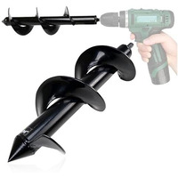 Homdum 80Mm Earth Auger Drill Bit For Planting & Post Hole Digging.