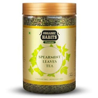 Organic Habits Spearmint Leaves Tea 100G | 100% Natural Dried Spearmint Loose Leaves Tea | Spearmint Herbal Tea | Caffeine-Free, Calming Tea, Relaxation Tea, Anti-Oxident Rich | Premium Reusable Pet Jar