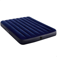 Intex Classic Full-Size Inflatable Downy Airbed Mattress With Waterproof Flocked Top And Dura-Beam Inner Structure, Suitable Airbed For Both Home And Travel Use,Multicoloured,Double